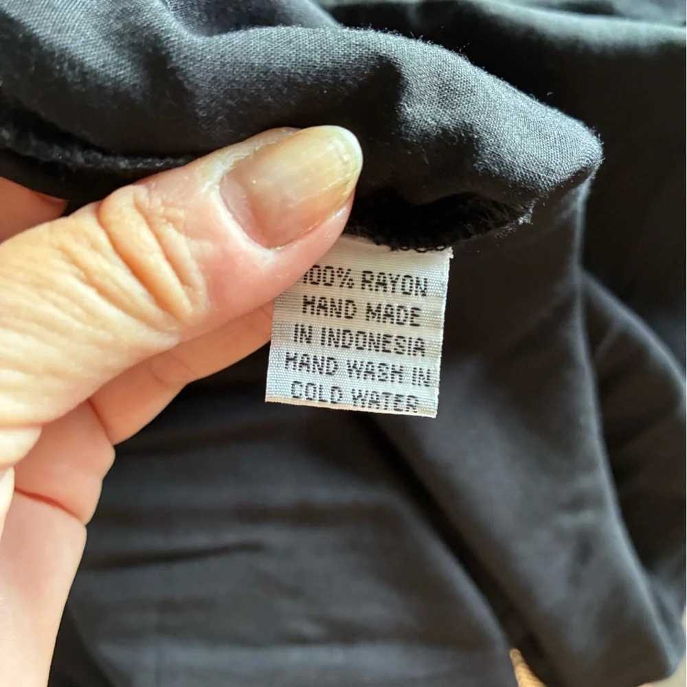 Khush Black Wide-Leg Pants - Size Large - Picture 6 of 9